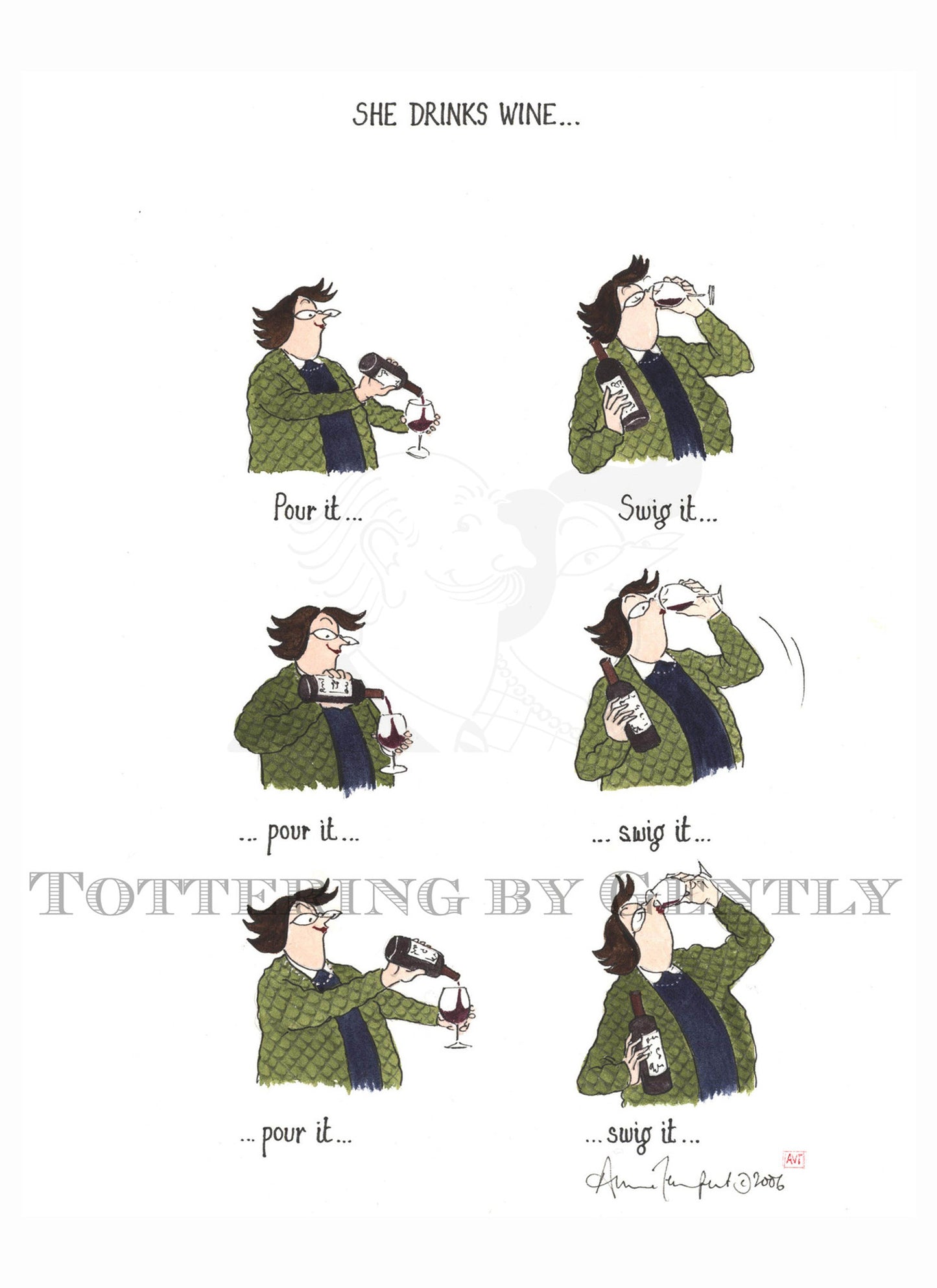 S0282a She/He drinks wine