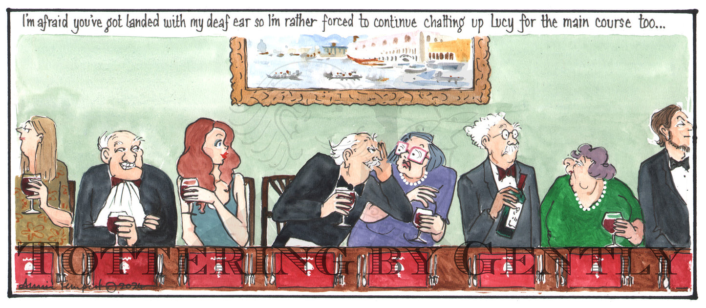 CL 1560 Deaf ear at a dinner party