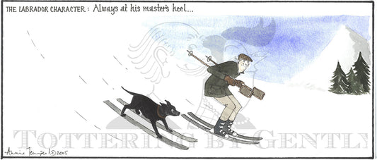 CL579 Labrador character Skiing