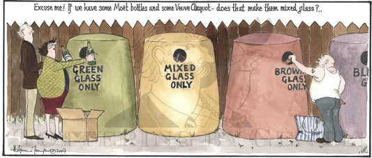 CL708 Glass recycling champagne